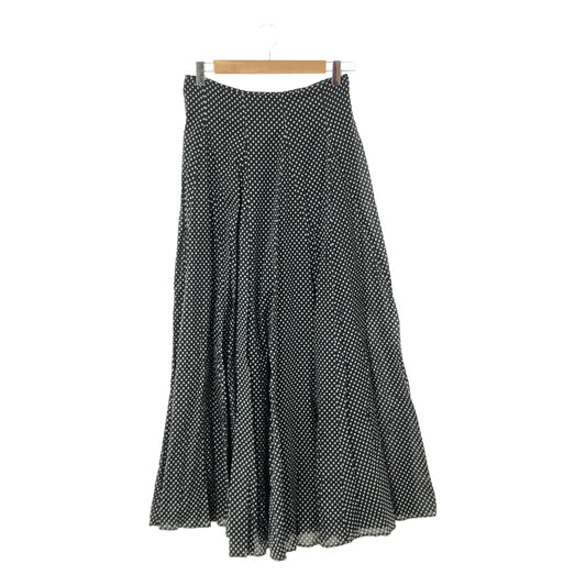 MARIHA | Cotton dot long skirt / fully lined | 38 | Women's