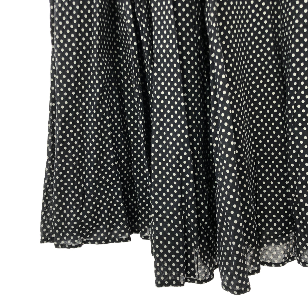 MARIHA | Cotton dot long skirt / fully lined | 38 | Women's