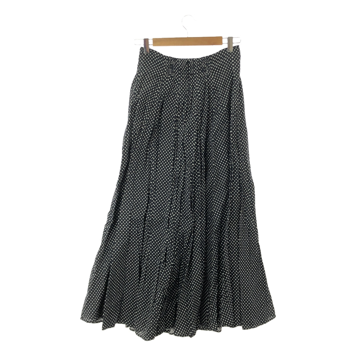 MARIHA | Cotton dot long skirt / fully lined | 38 | Women's