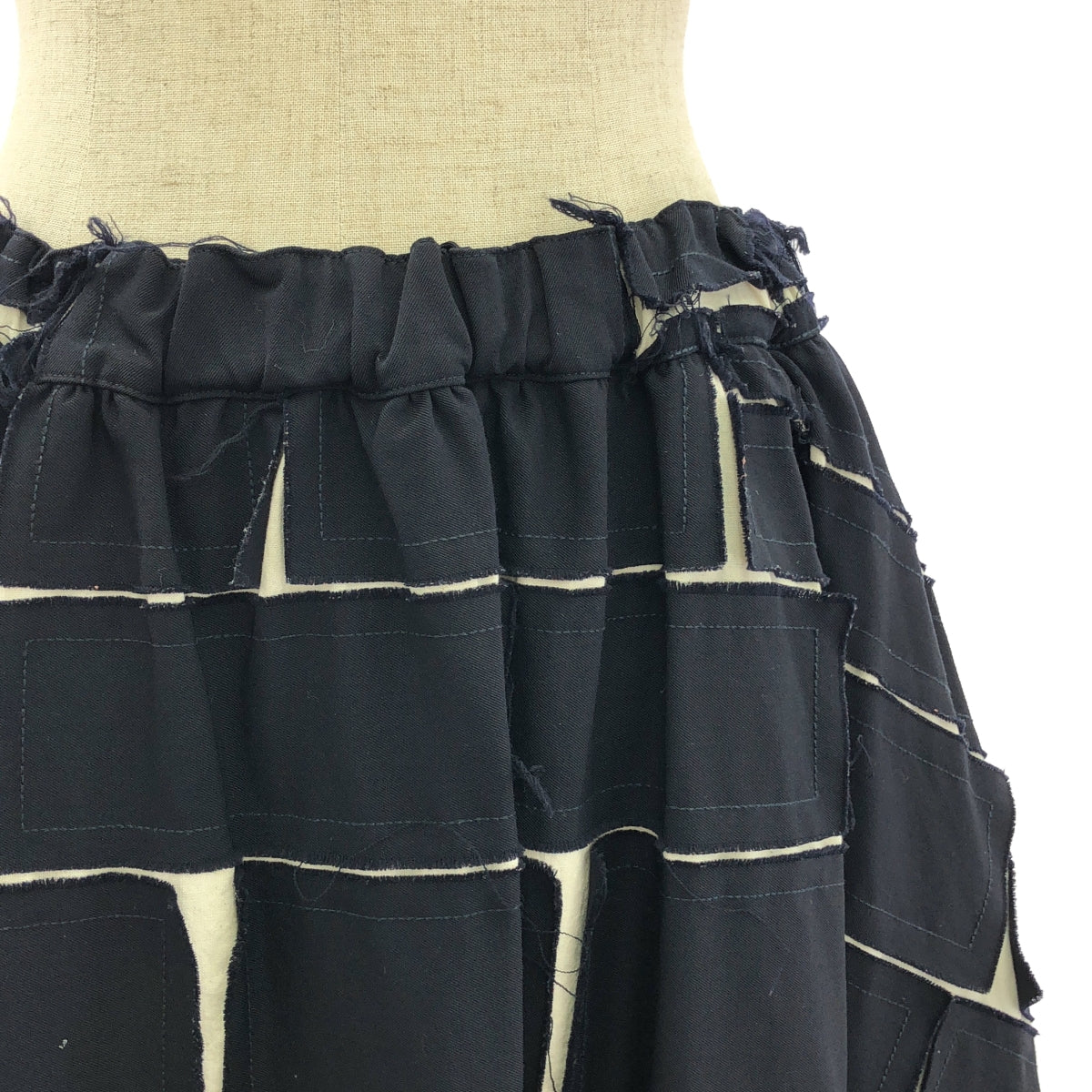 COMME des GARCONS | 2018SS | Cut-off all-patch drawstring voluminous skirt | S | Women's