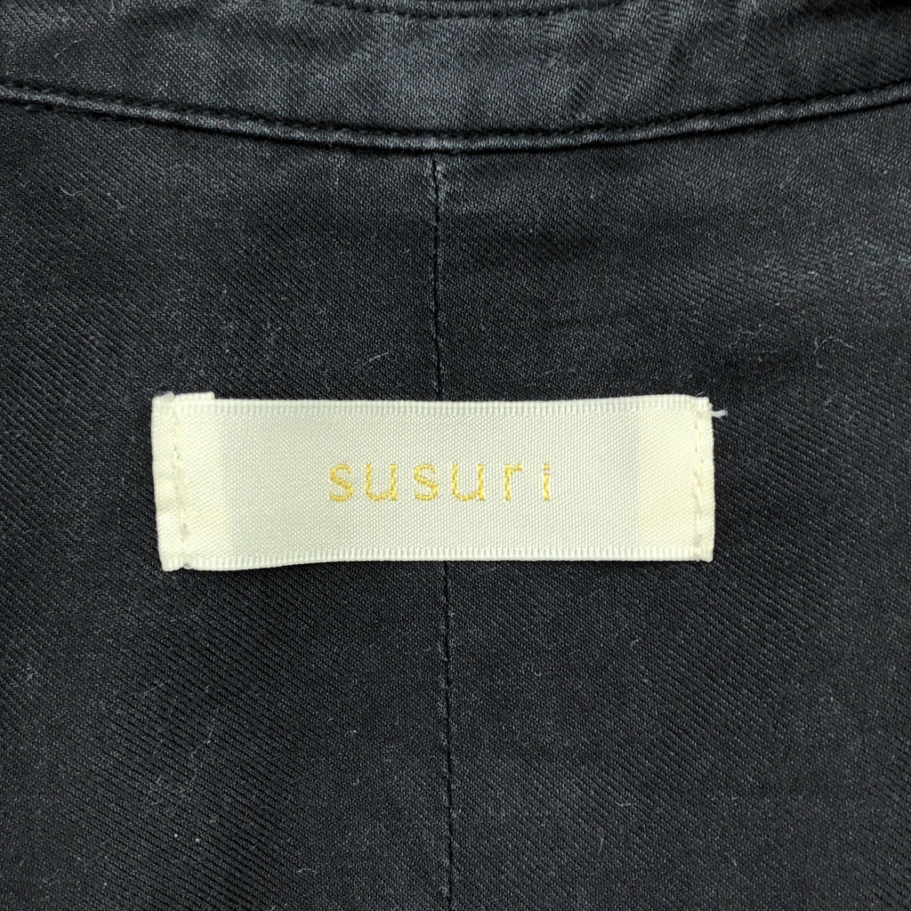 susuri / ススリ | オーバーシルエット ポケット付き シャツ ワンピース | 1 | ブラック | レディース