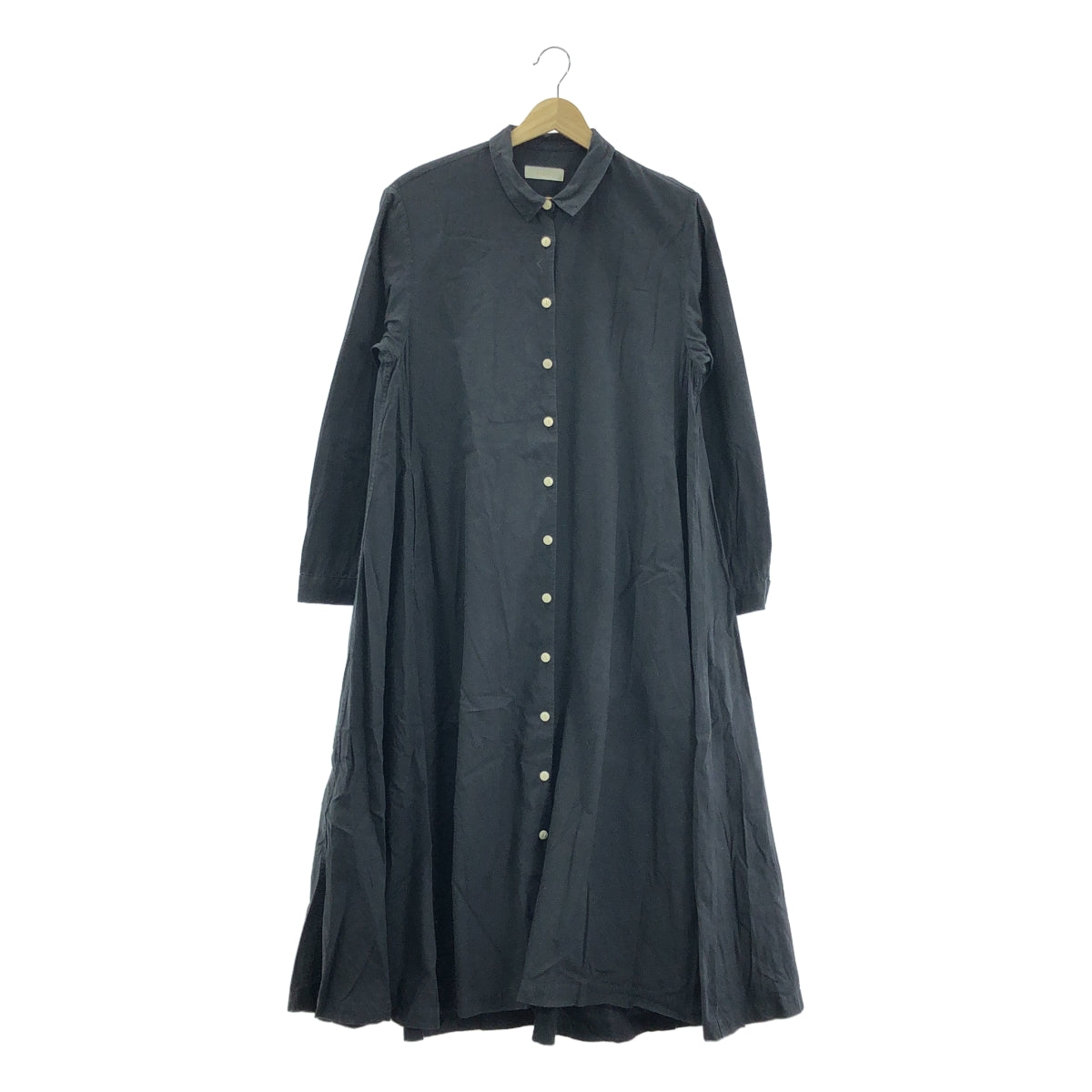 susuri / ススリ | オーバーシルエット ポケット付き シャツ ワンピース | 1 | ブラック | レディース