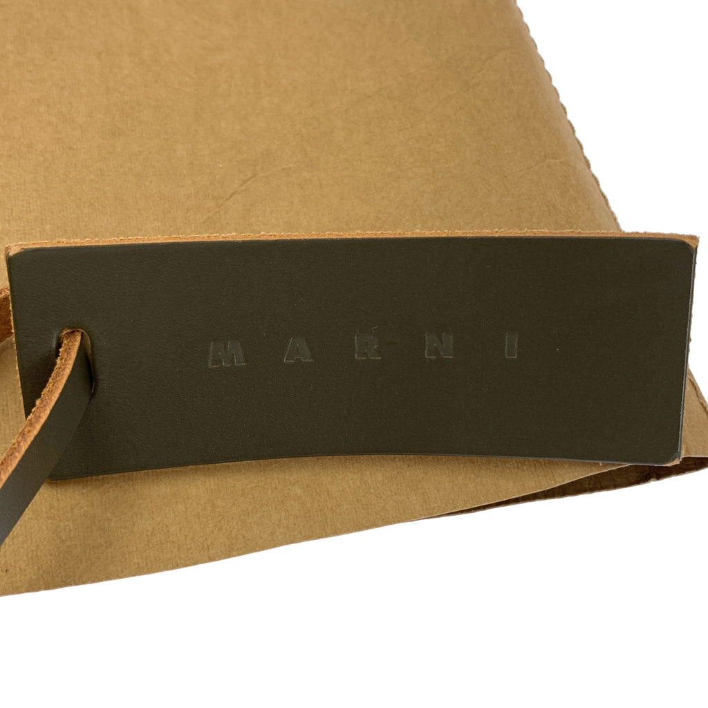 MARNI / マルニ | 2021SS | セルロース レザーハンドル ロゴプリント ショッピング トートバッグ |