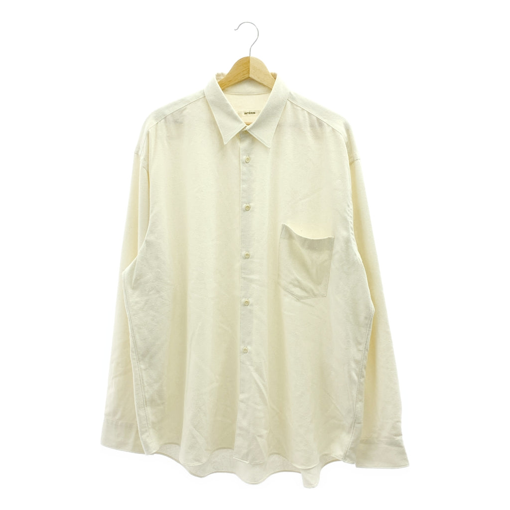 INTERIM / 인텔림 | 실크 노일 롱 슬리브 레귤러 컬러 셔츠 | F | 자연 | 남성