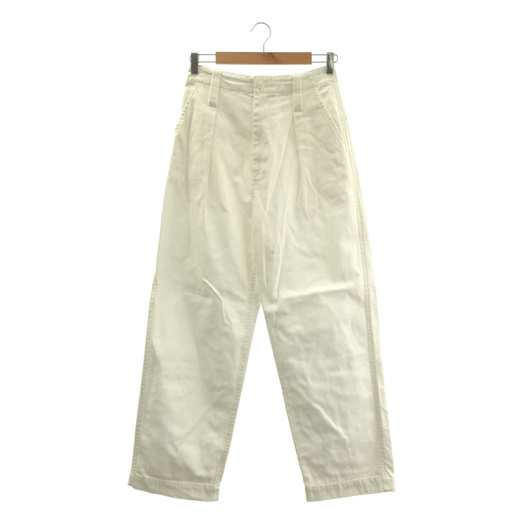 RHVINTAGE / 론허만 빈티지 | 코튼 치노 로고 패치 탁 팬츠 | S | 여성