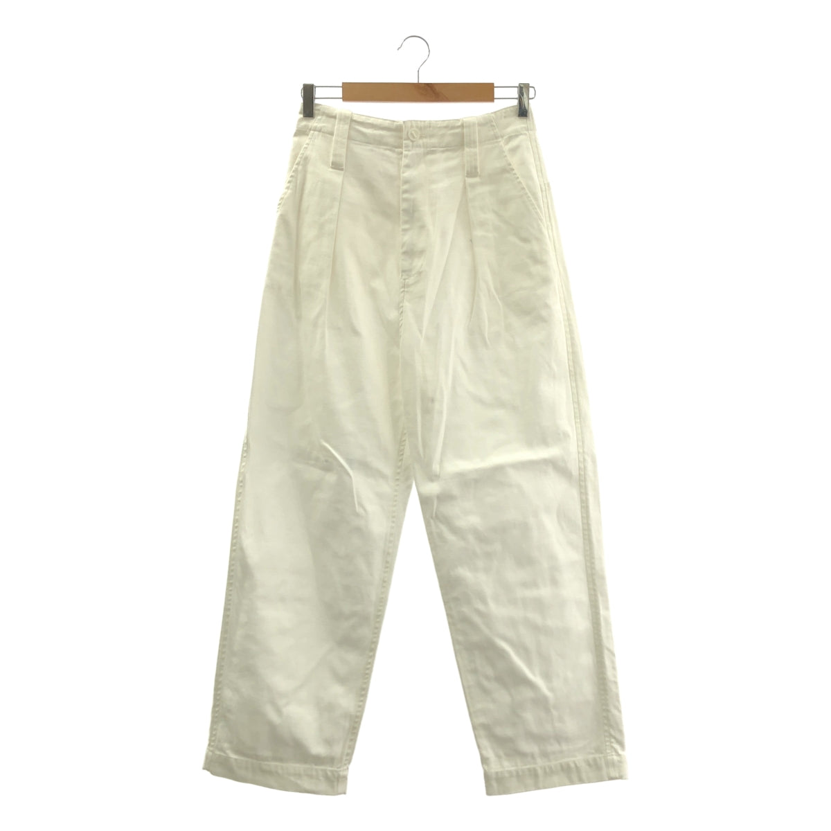 RHVINTAGE / 론허만 빈티지 | 코튼 치노 로고 패치 탁 팬츠 | S | 여성