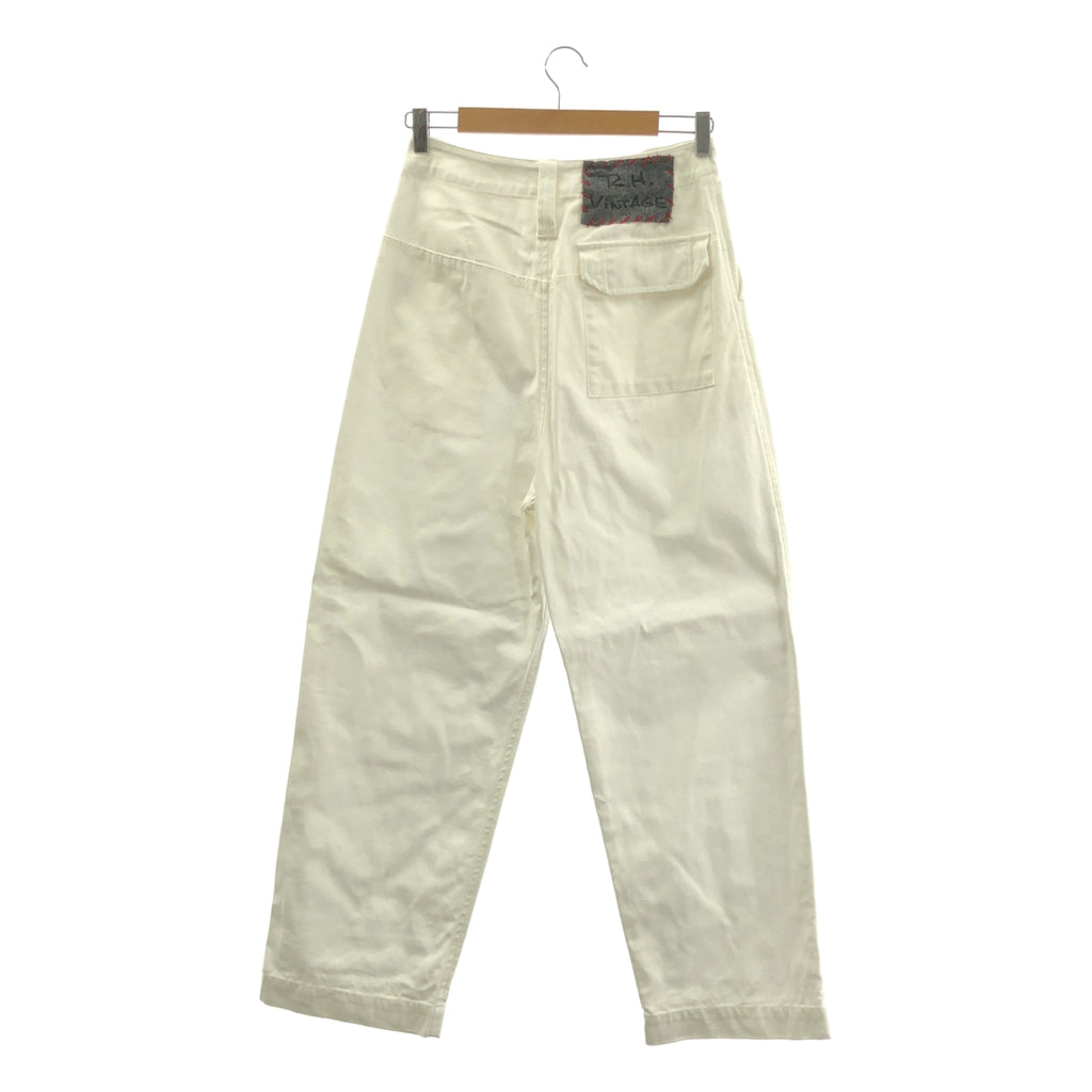 RHVINTAGE / 론허만 빈티지 | 코튼 치노 로고 패치 탁 팬츠 | S | 여성
