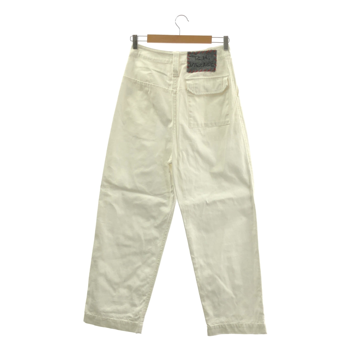 RHVINTAGE / 론허만 빈티지 | 코튼 치노 로고 패치 탁 팬츠 | S | 여성