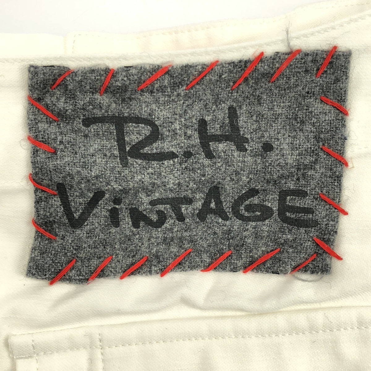 RHVINTAGE / 론허만 빈티지 | 코튼 치노 로고 패치 탁 팬츠 | S | 여성