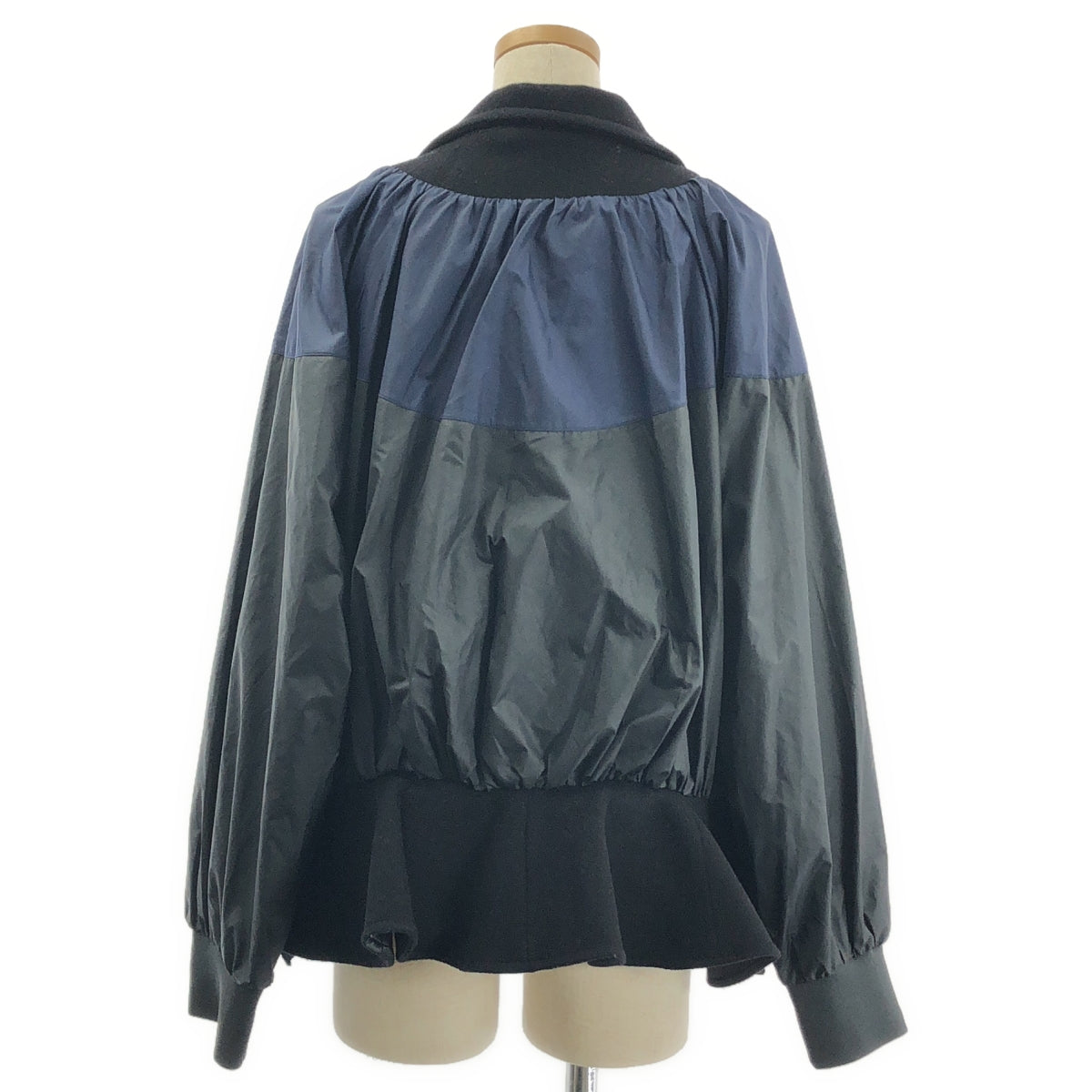 sacai / サカイ | × NIKE / ナイキ ウール 異素材 切替 ドッキング ロゴ ジャケット / 裏地付き | S | レディース