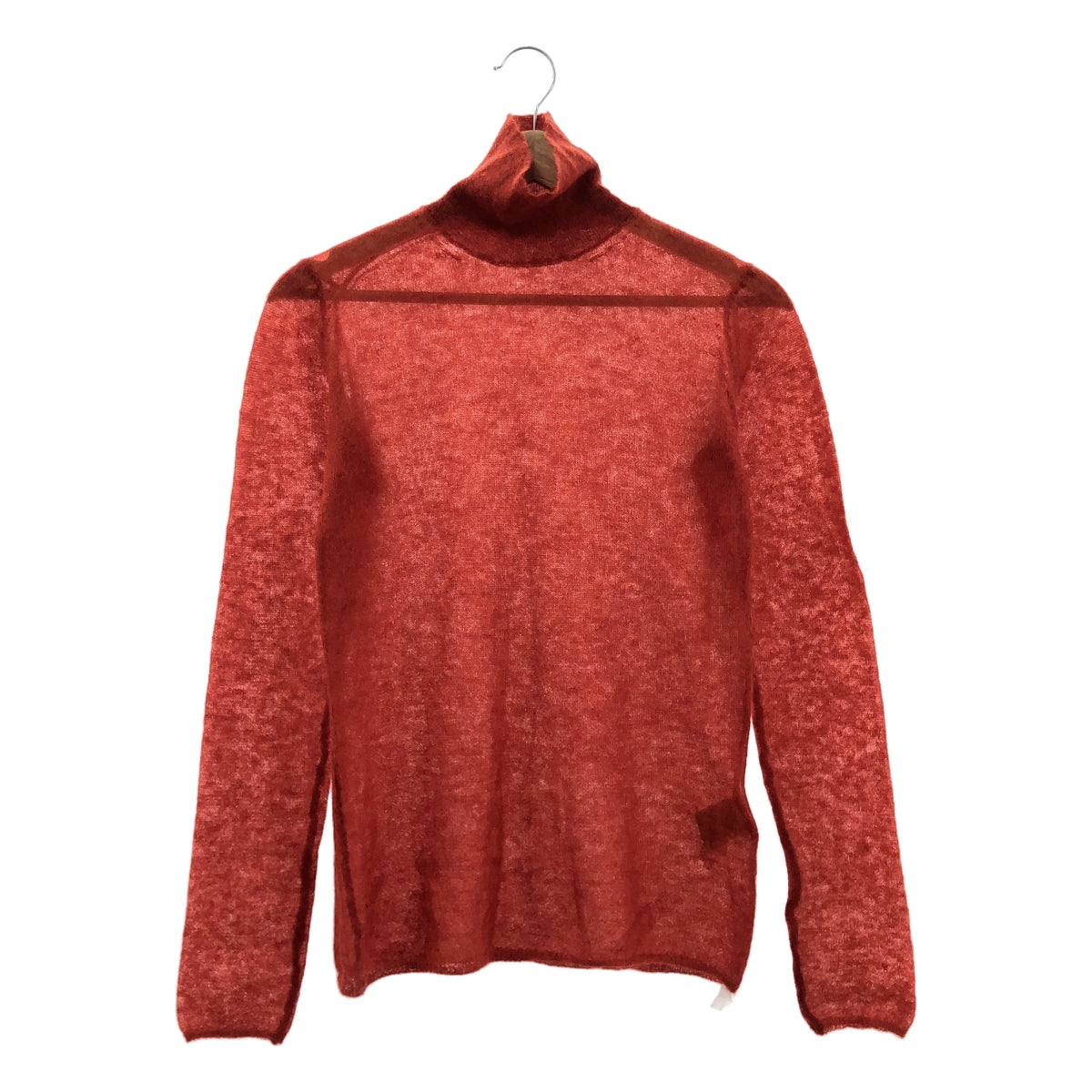 AURALEE / オーラリー | 2022AW | KID MOHAIR SHEER KNIT / キッドモヘヤ タートルネック ニット セーター | 1 | オレンジ系 | レディース