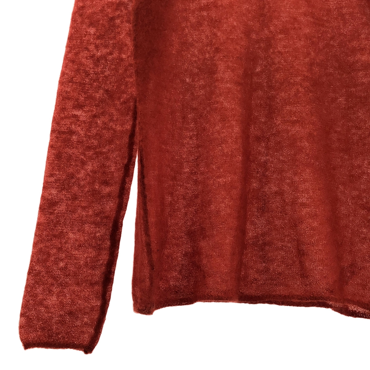 AURALEE / オーラリー | 2022AW | KID MOHAIR SHEER KNIT / キッドモヘヤ タートルネック ニット セーター | 1 | オレンジ系 | レディース