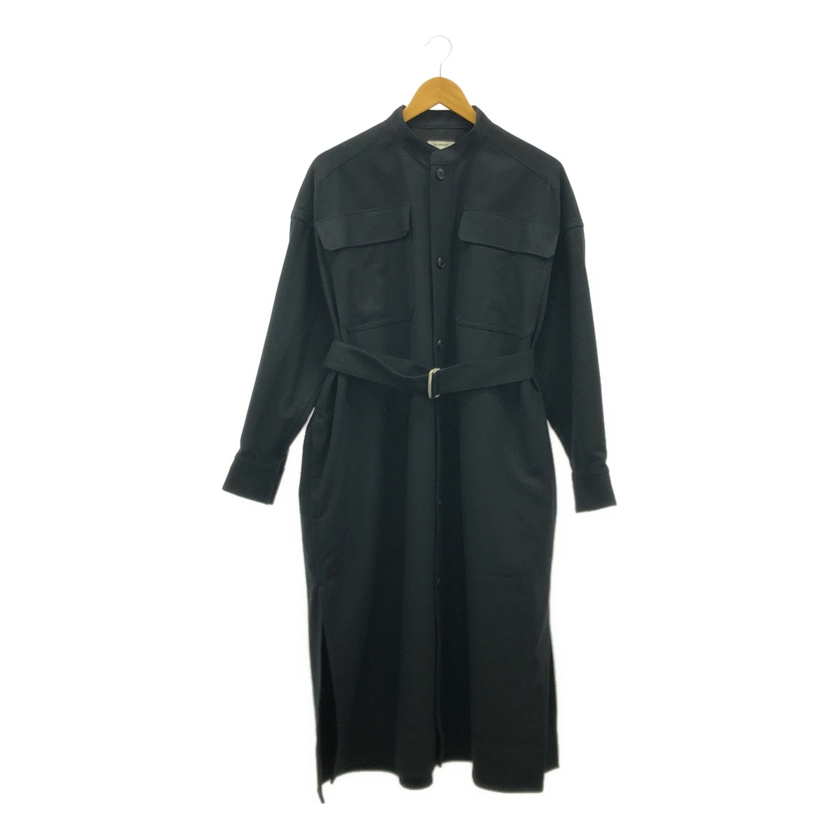 BLAMINK | M.WINTER / Belted band collar over long sleeve dress | 36 | Women's