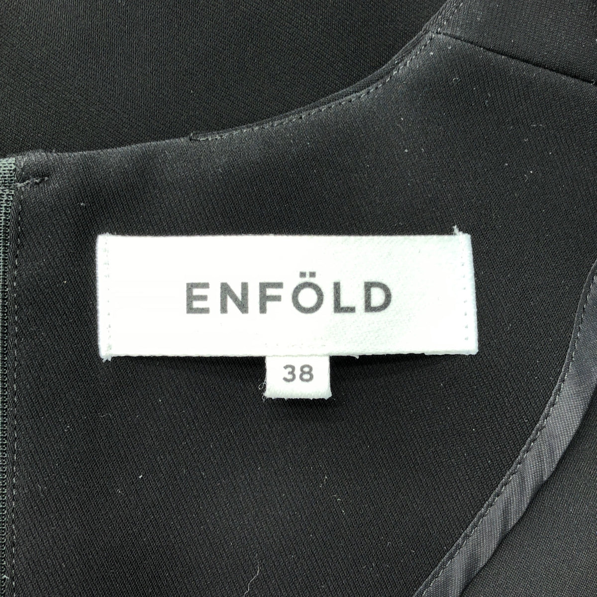 【美品】  ENFOLD / エンフォルド | ミリオーネ ハグ ドレス ボリュームスリーブワンピース | 38 | ブラック | レディース