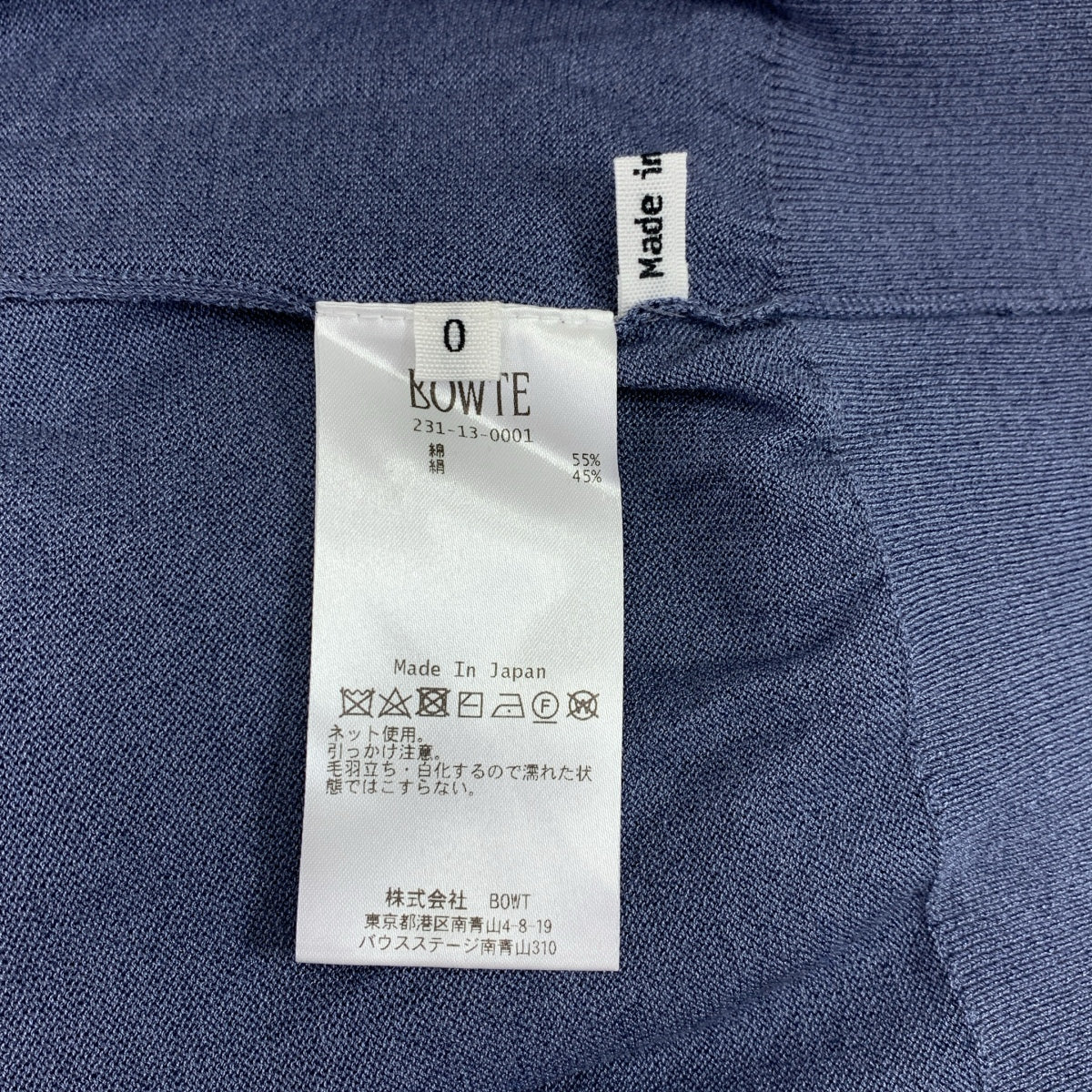 BOWTE / バウト | 18G シルク コットン クルーネック ニット | 0 | パープル | レディース