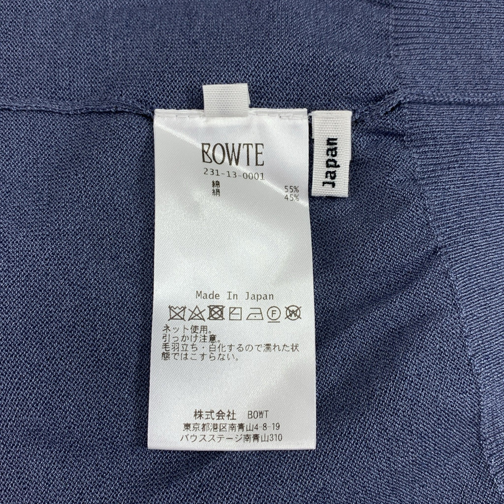 BOWTE / バウト | 18G シルク コットン クルーネック ニット | 0 | パープル | レディース