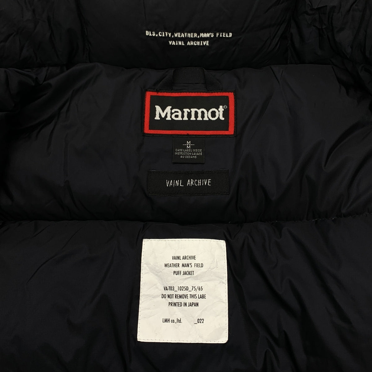 MARMOT / 마모트 | × VAINL ARCHIVE / 다운 재킷 | M | 남성