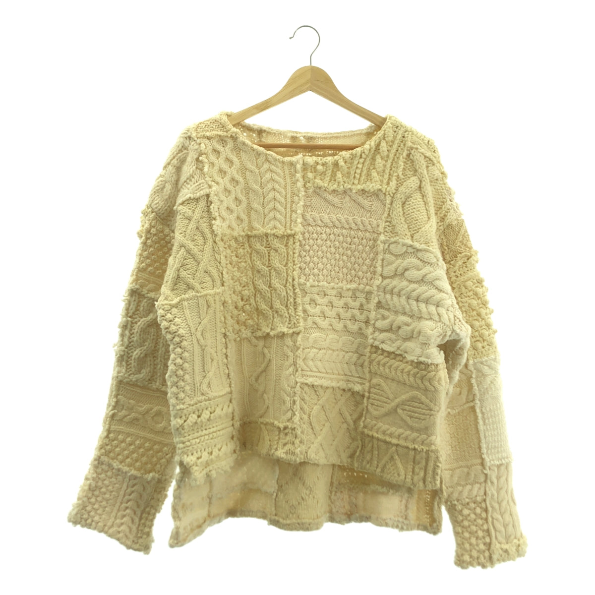 FUMIKA UCHIDA / フミカウチダ | VINTAGE FISHERMAN PATCHWORK SWEATER ヴィンテージ フィッシャーマン パッチワーク セーター ニット | 34 | レディース