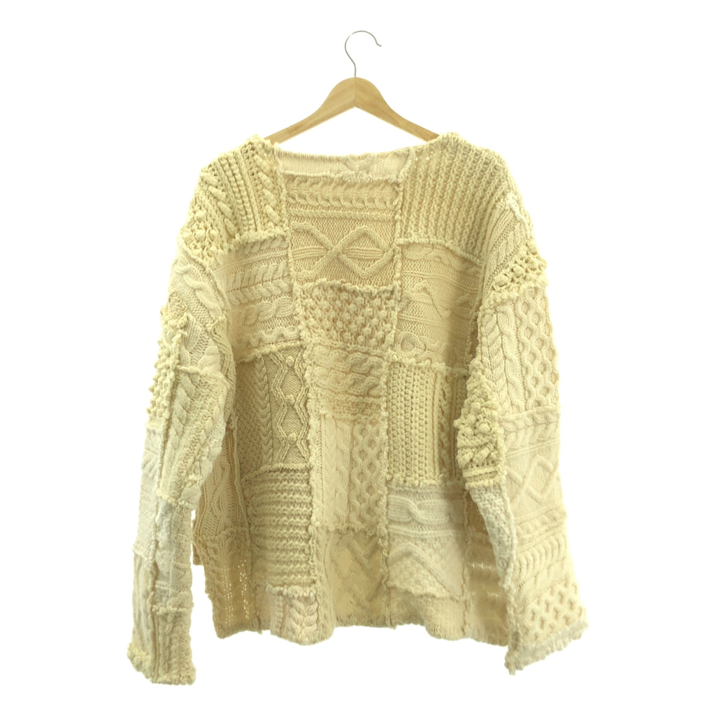 FUMIKA UCHIDA / フミカウチダ | VINTAGE FISHERMAN PATCHWORK SWEATER ヴィンテージ フィッシャーマン パッチワーク セーター ニット | 34 | レディース