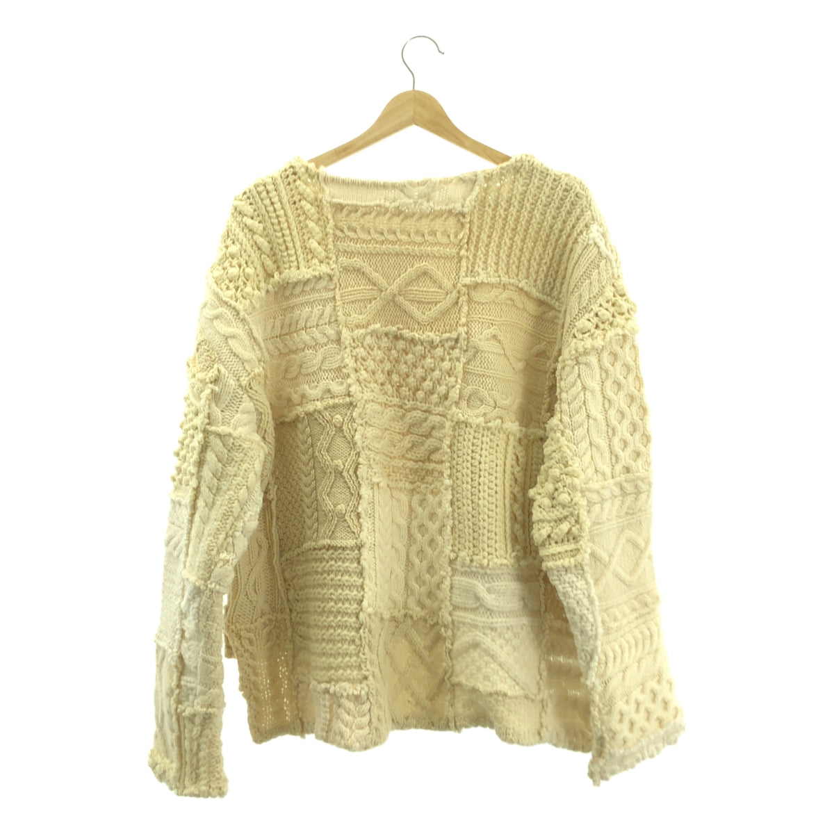 FUMIKA UCHIDA / フミカウチダ | VINTAGE FISHERMAN PATCHWORK SWEATER ヴィンテージ フィッシャーマン パッチワーク セーター ニット | 34 | レディース