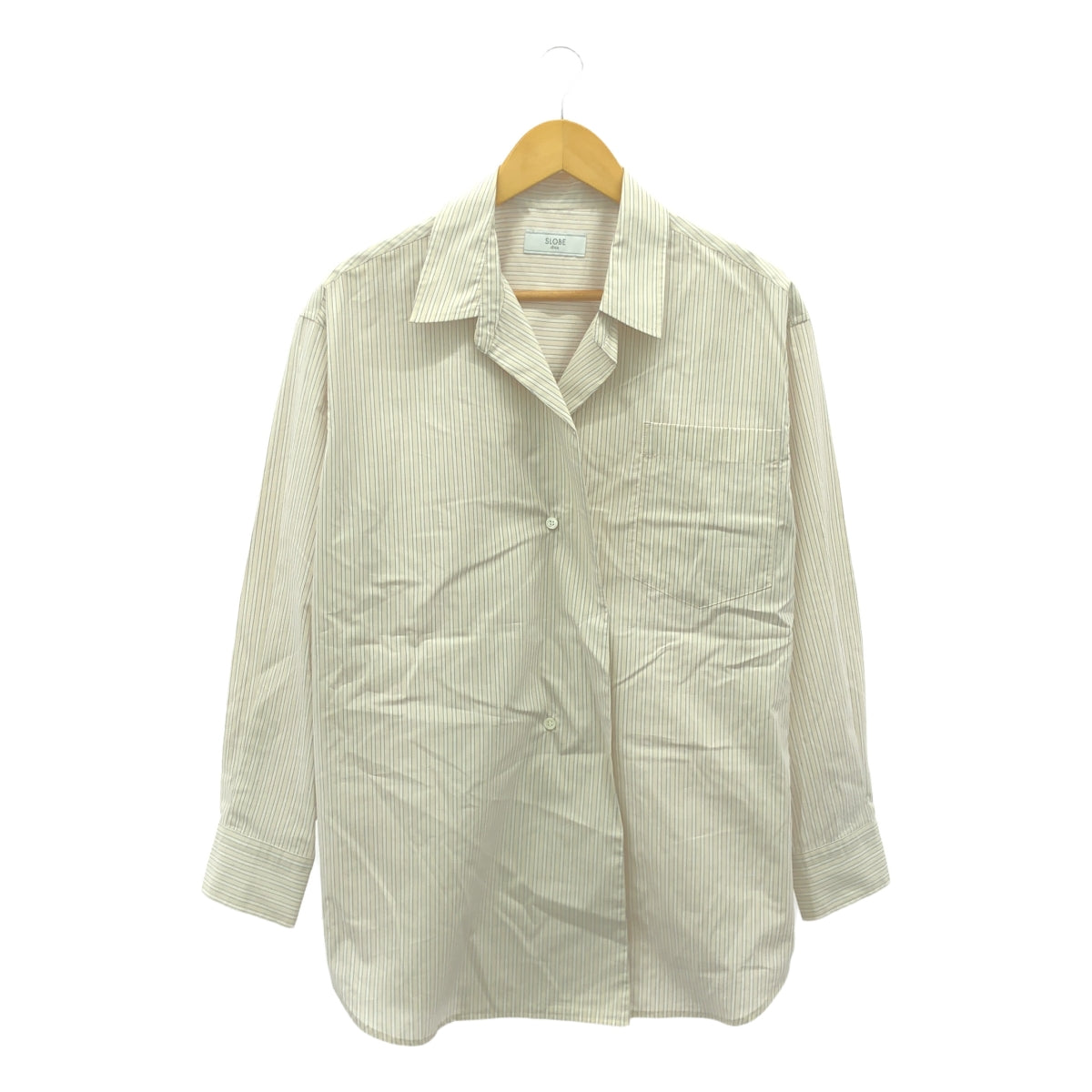 【미품】 SLOBE IENA / 슬로브 예나 | 2024AW | 뉘앙스 셔츠 | F | 베이지 / 블루 | 여성
