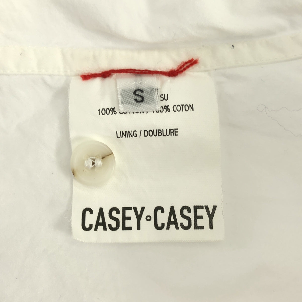 CASEY CASEY / ケーシーケーシー | BIG RACCOURCIE SHIRT コットン ビッグ ラクルスィーシャツ | S | ホワイト | メンズ