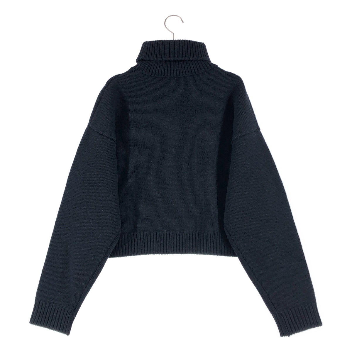 NINA RICCI / ニナリッチ | ロゴ ウール タートルネック ニット | S | レディース