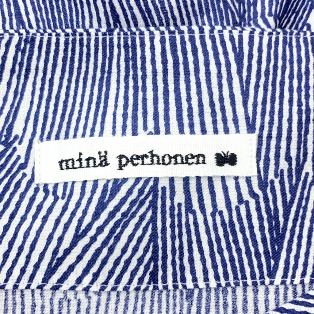 [新品] mina perhonen | 波紋棉質全印花襯衫 | 38碼 | 藍/白 | 女款