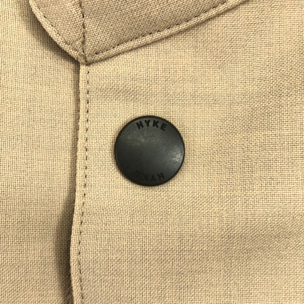 【美品】  HYKE / ハイク | 伊勢丹別注 WOOL MILITARY COAT / ウール ミリタリー オーバー コート / ユニセックス | 05 | OATMEAL | レディース