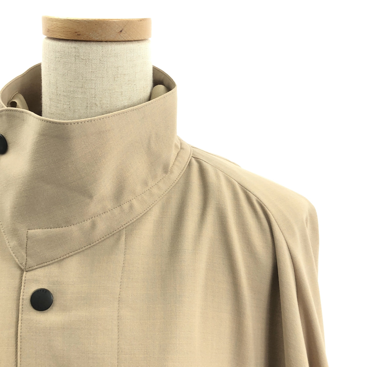 【美品】  HYKE / ハイク | 伊勢丹別注 WOOL MILITARY COAT / ウール ミリタリー オーバー コート / ユニセックス | 05 | OATMEAL | レディース