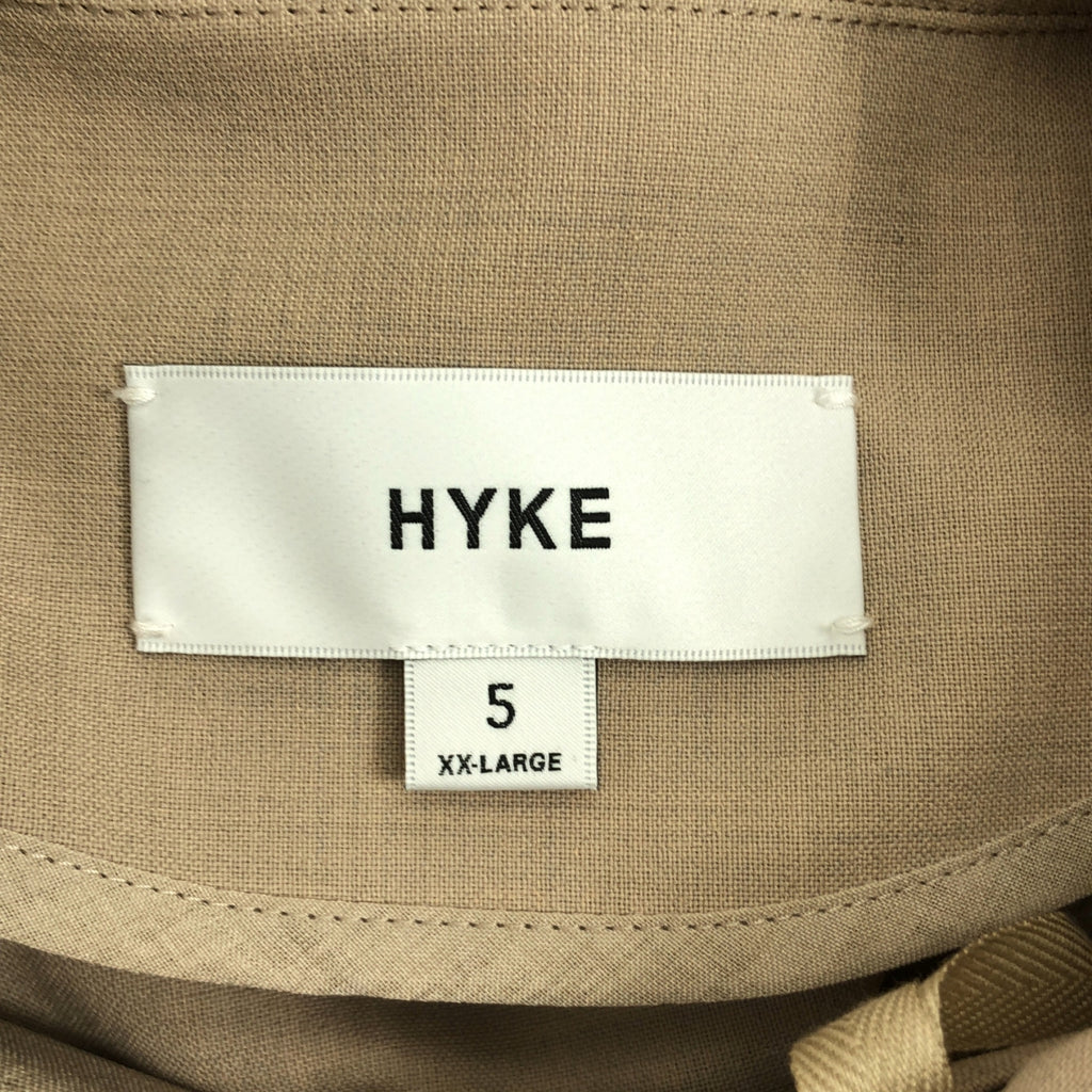 【美品】  HYKE / ハイク | 伊勢丹別注 WOOL MILITARY COAT / ウール ミリタリー オーバー コート / ユニセックス | 05 | OATMEAL | レディース