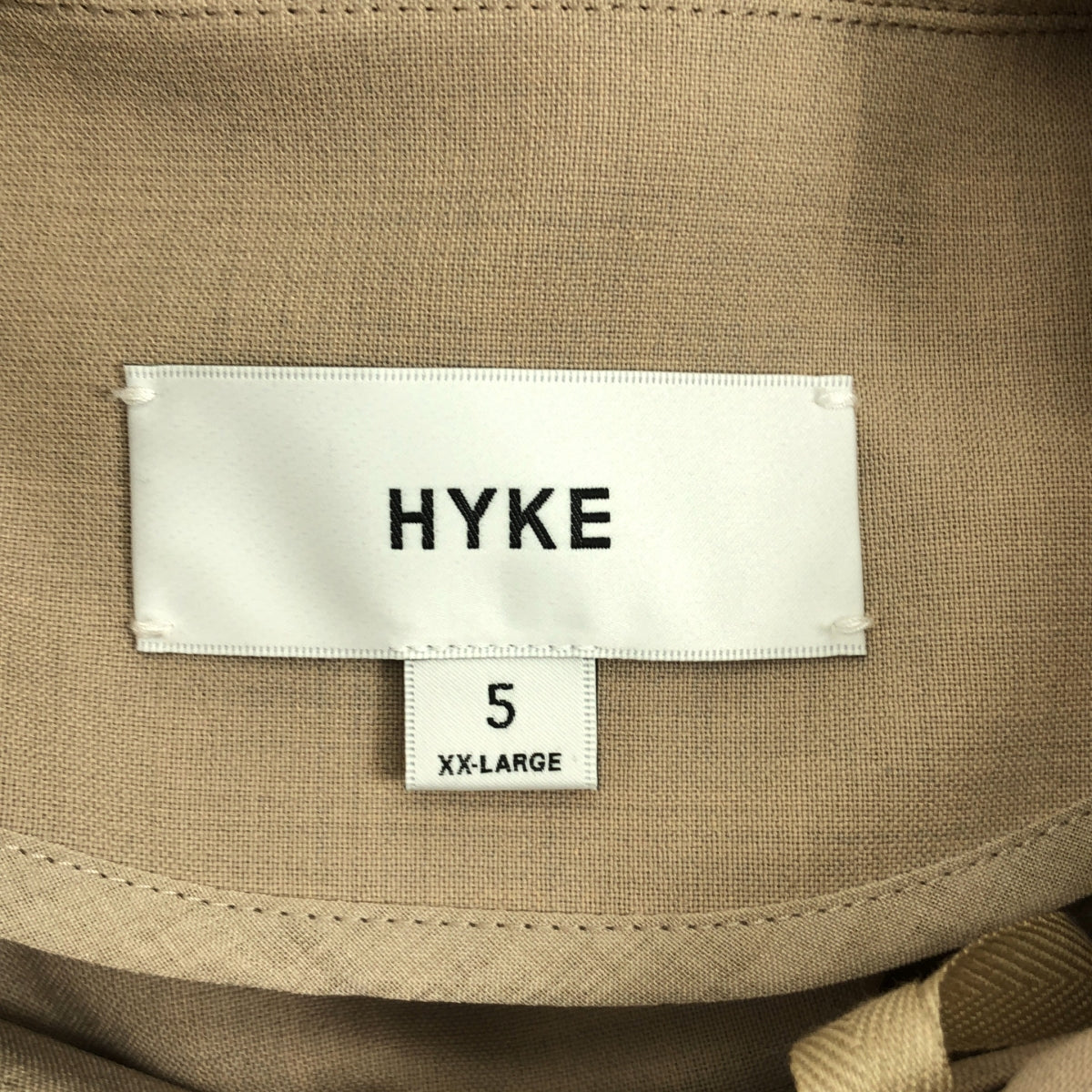 【美品】  HYKE / ハイク | 伊勢丹別注 WOOL MILITARY COAT / ウール ミリタリー オーバー コート / ユニセックス | 05 | OATMEAL | レディース