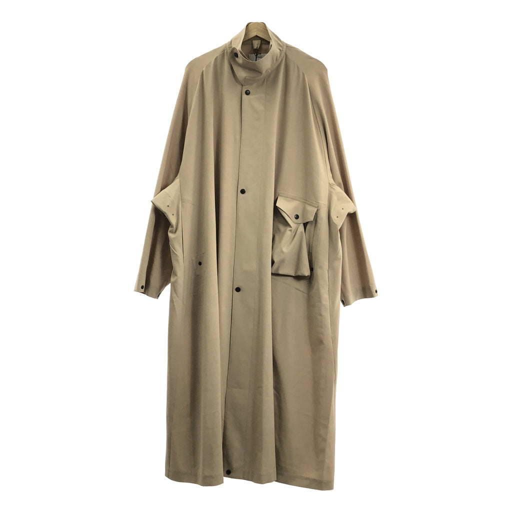 【美品】  HYKE / ハイク | 伊勢丹別注 WOOL MILITARY COAT / ウール ミリタリー オーバー コート / ユニセックス | 05 | OATMEAL | レディース