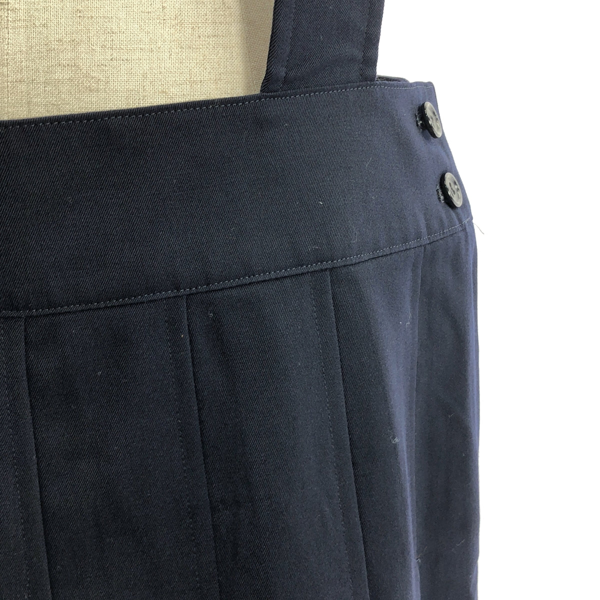 JUNYA WATANABE MAN PINK / ジュンヤワタナベマンピンク | 2013AW | プリーツ 吊りスカート サロペット | S | ネイビー | レディース