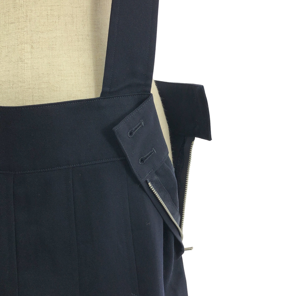 JUNYA WATANABE MAN PINK / ジュンヤワタナベマンピンク | 2013AW | プリーツ 吊りスカート サロペット | S | ネイビー | レディース