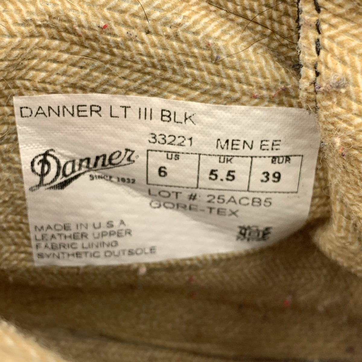 DANNER / 다나 | light III / GORE-TEX / 33221 다너 라이트 고어 텍스 가죽 부츠 | 6 | black | 남성