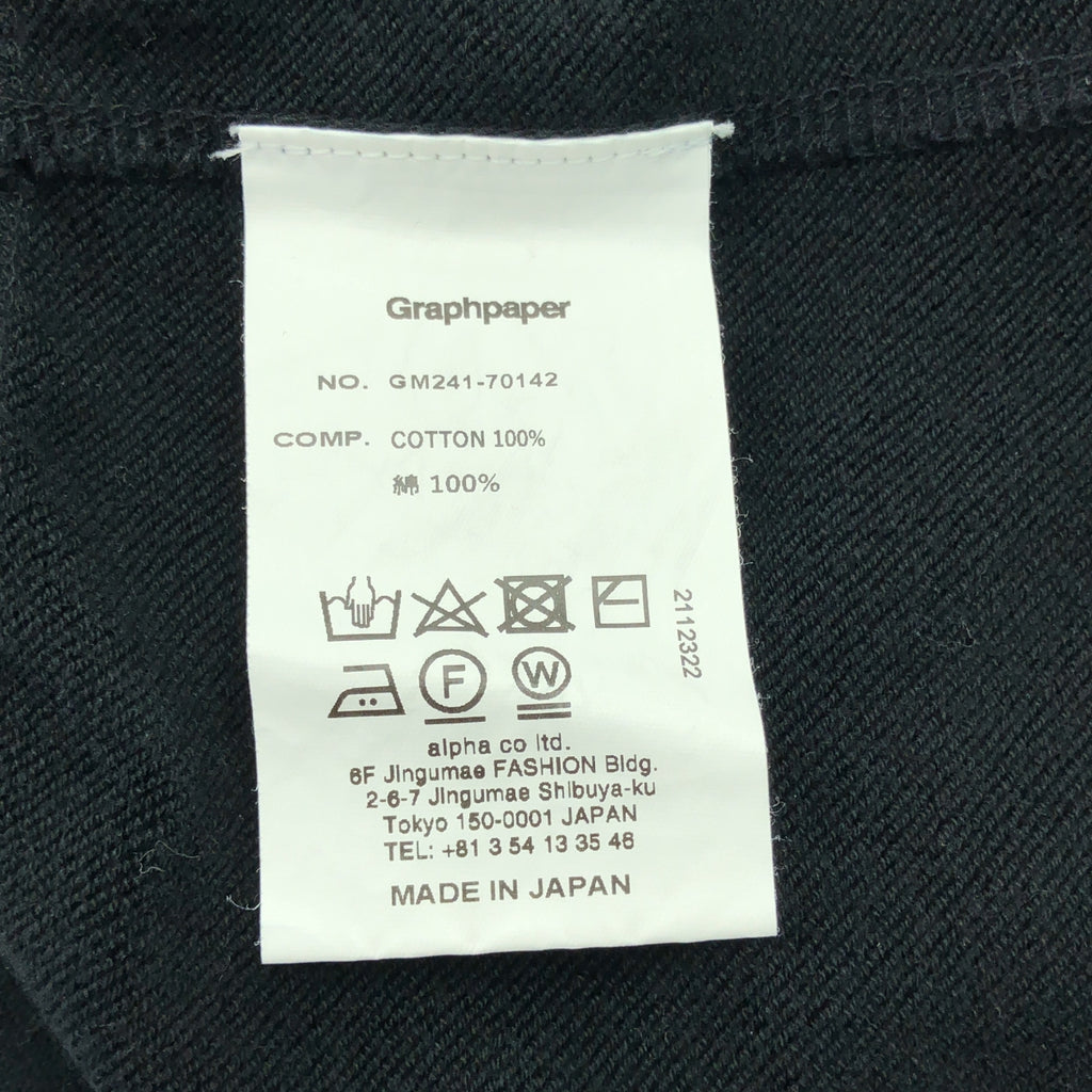 Graphpaper / グラフペーパー | 2024SS | Ultra Compact Terry Crew Neck Sweater ウルトラコンパクトテリー クルーネック スウェット | F | ブラック | メンズ