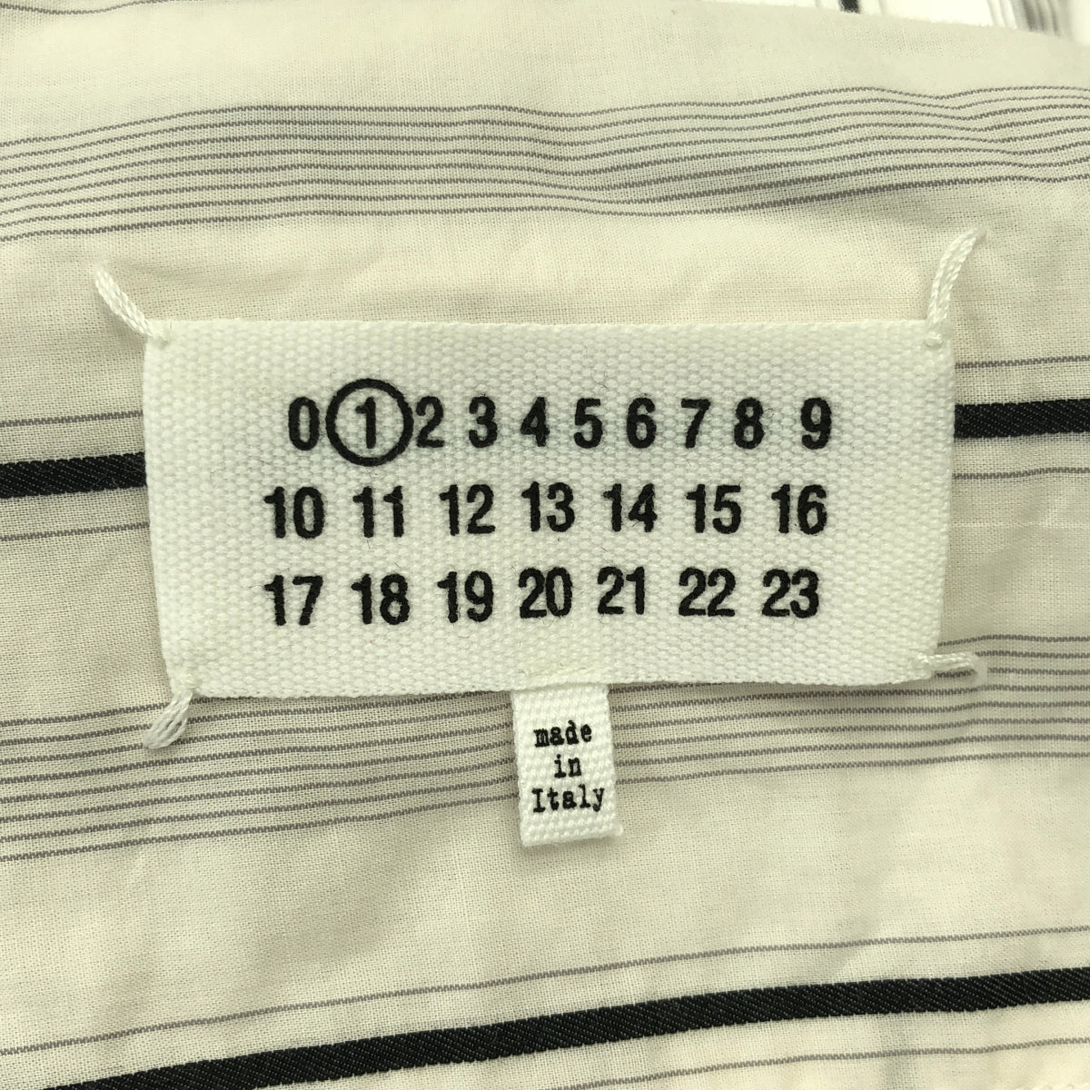 Maison Margiela / メゾンマルジェラ | 2020SS | ストライプ オーバーサイズ オープンショルダー シャツ | 36 | レディース