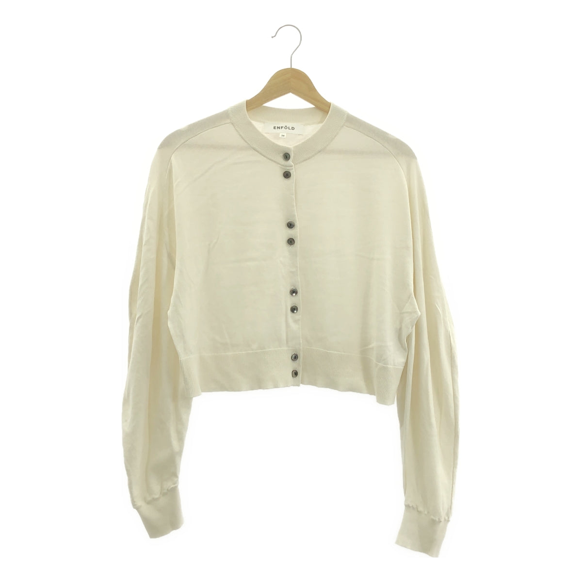 ENFOLD / 엠 폴드 | 2025AW | ROUND CARDIGAN 실크 코튼 라운드 카디건 | 38 | 여성