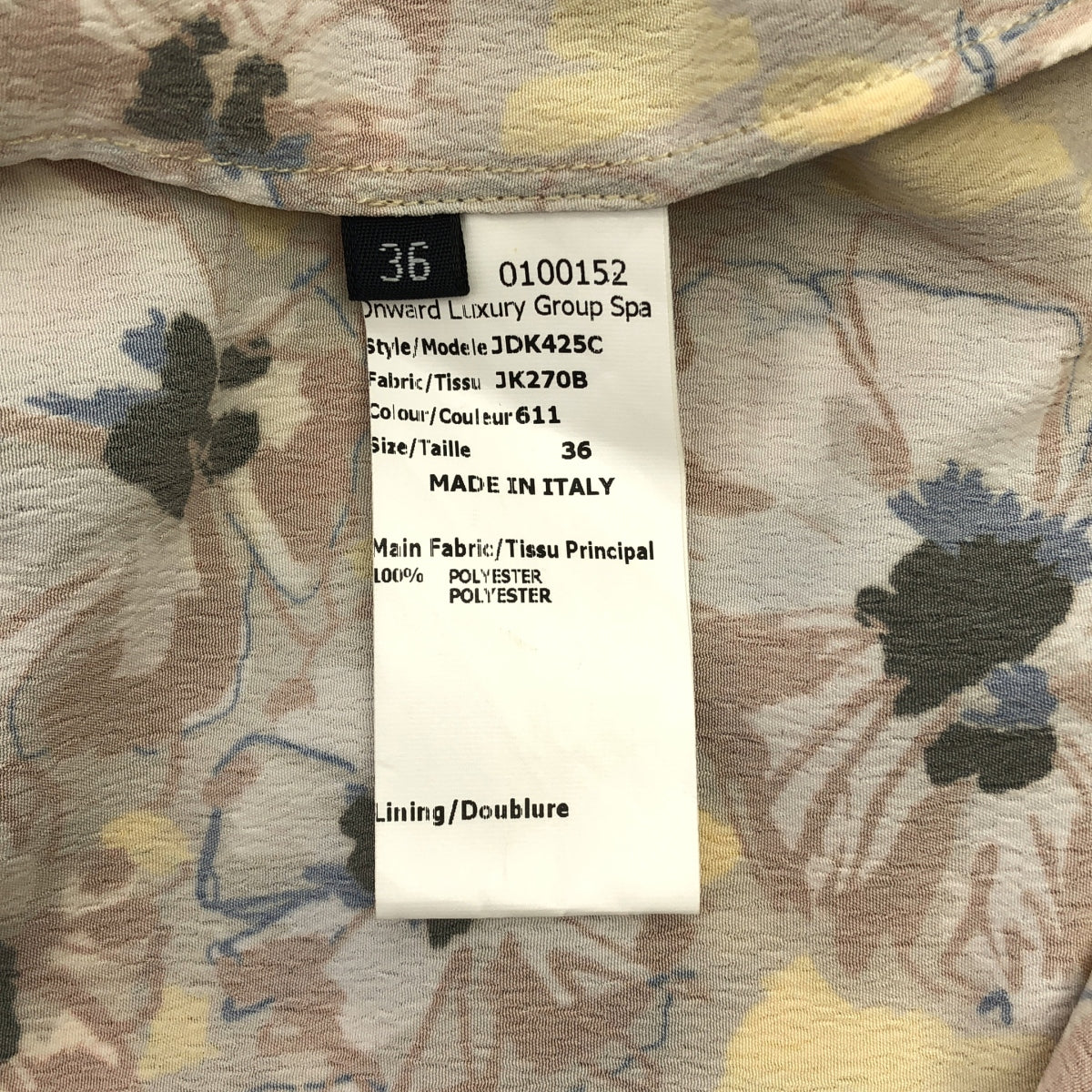 JIL SANDER NAVY / 질 썬더 네이비 | 플라워 프린트 도킹 원피스 | 36 |