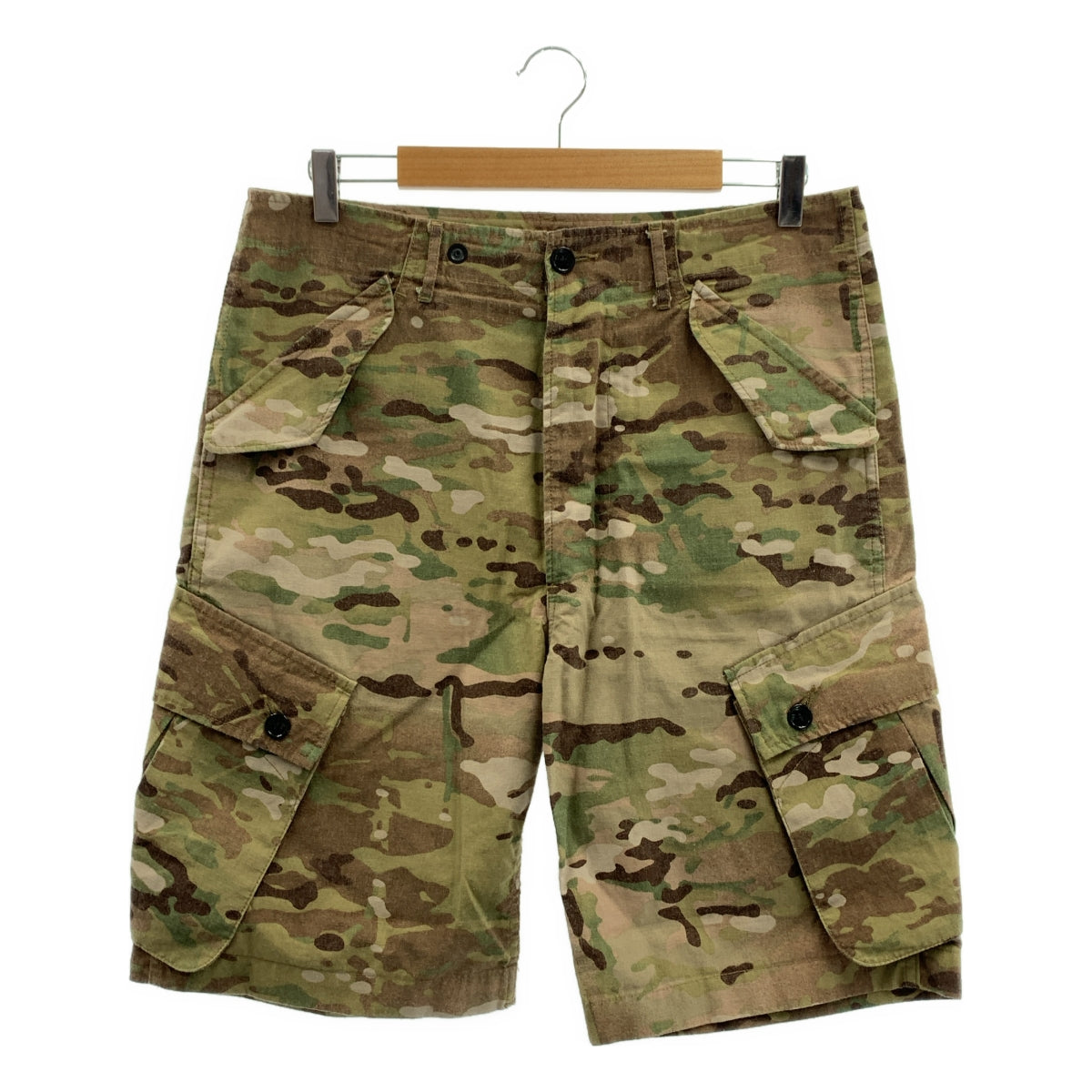 N.HOOLYWOOD / エヌハリウッド | 総柄 カモフラージュ ミリタリー ワイド ハーフ ショートパンツ ショーツ | 40 | メンズ