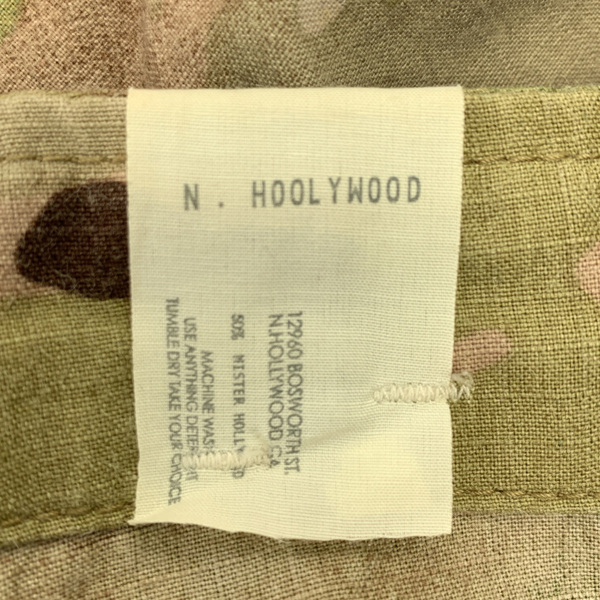 N.HOOLYWOOD / 엔 할리우드 | 총 무늬 위장 밀리터리 와이드 하프 반바지 반바지 | 40 | 남성