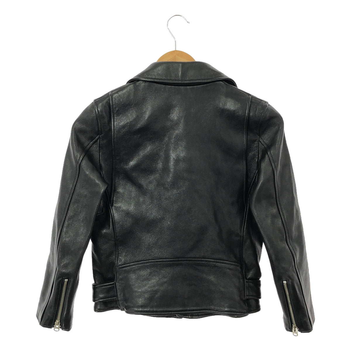 beautiful people / ビューティフルピープル | vintage leather riders jacket ヴィンテージレザー ダブル ライダースジャケット | 140 | ブラック | レディース