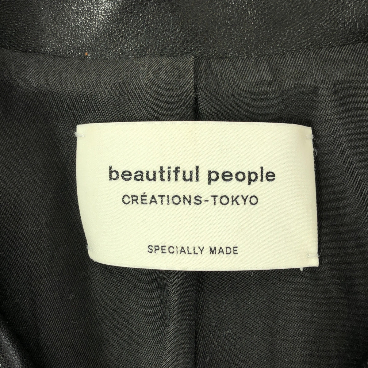beautiful people / 뷰티풀 피플 | vintage leather riders jacket 빈티지 가죽 더블 라이더 재킷 | 140 | 블랙 | 여성