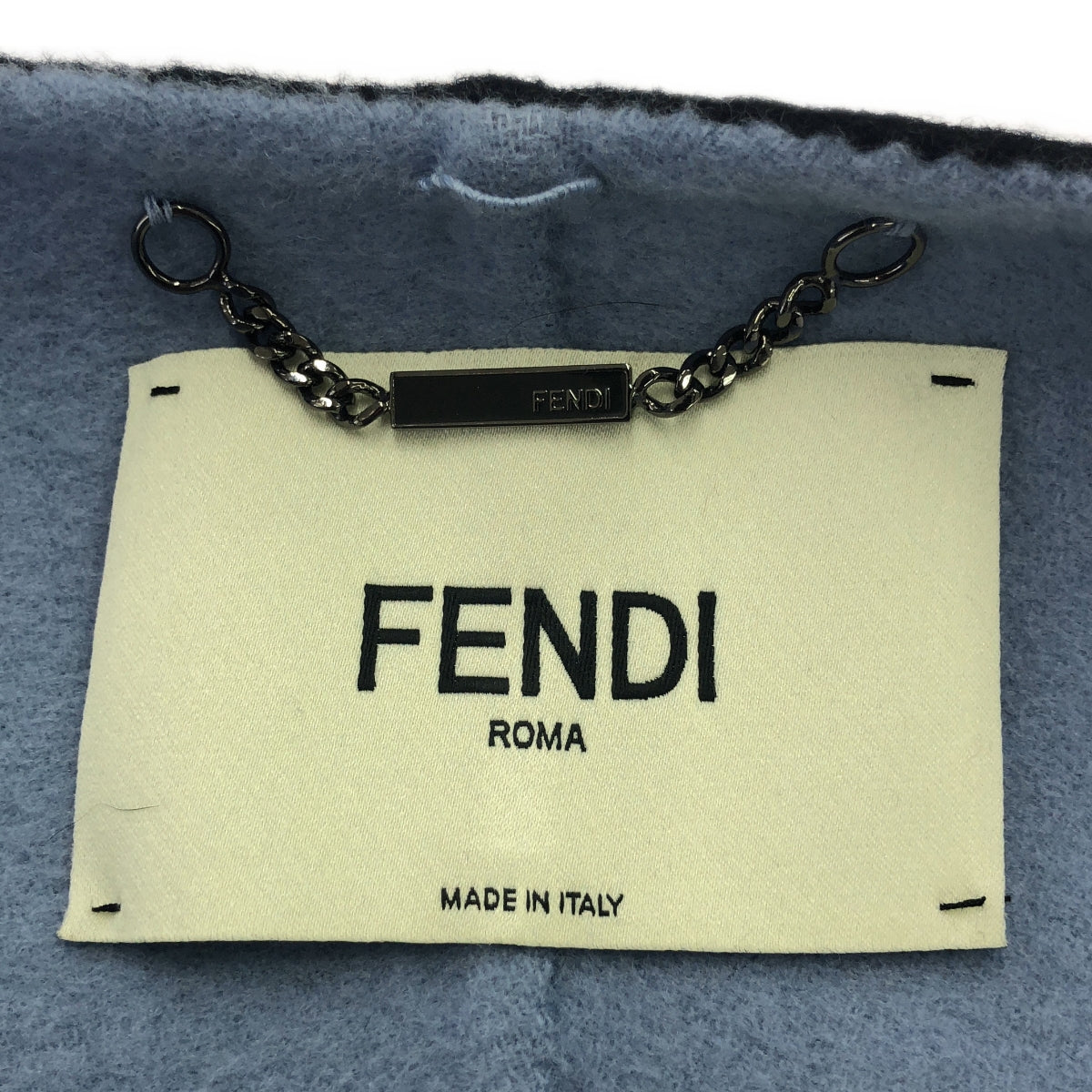 FENDI / 펜디 | 캐시미어 리얼 퍼 롱 코트 | 44 | 블랙 | 여성