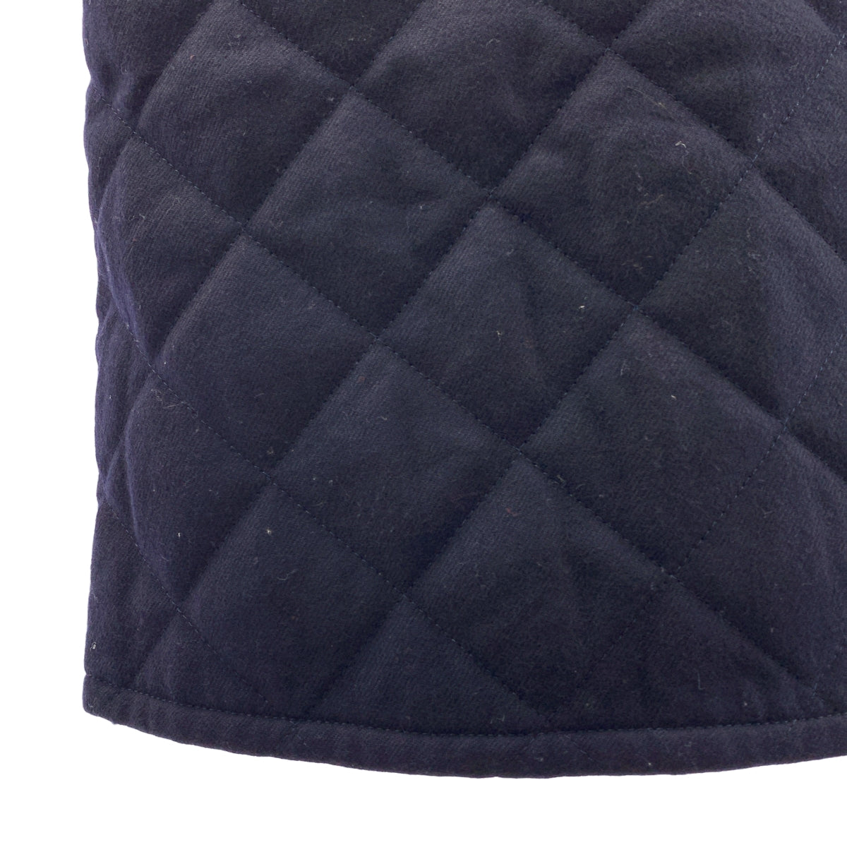 MACKINTOSH PHILOSOPHY / マッキントッシュフィロソフィー | ウール リバーシブル キルティング ノーカラーコート | 38 | ネイビー | レディース