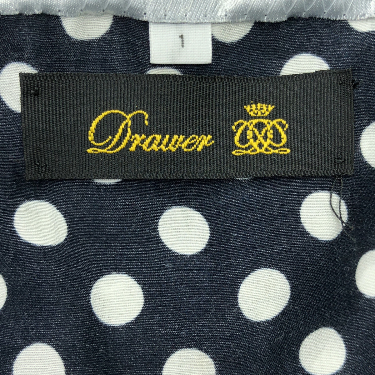 Drawer / Drawer | ×T-mat Masaki-Paris 圓點絲棉荷葉邊襯衫 | 1 | 海軍藍 / 白色 | 女款