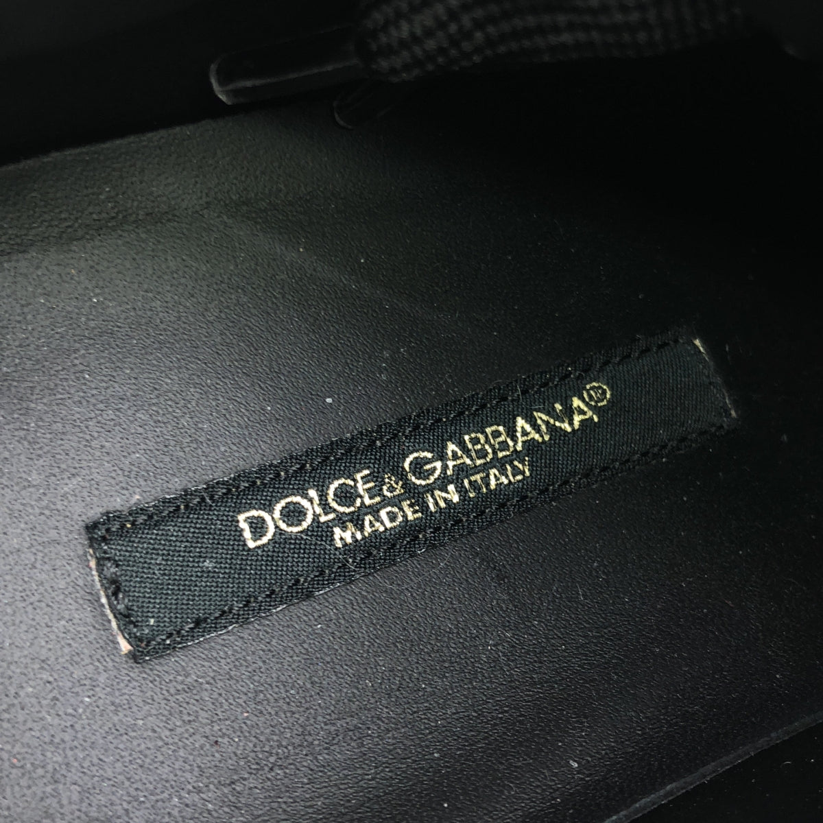 DOLCE＆GABBANA / ドルチェ＆ガッバーナドルガバ | PORTOFINO / ナッパカーフスキン パッチ＆アップリケ スニーカー | 37 1/2 | ブラック | レディース