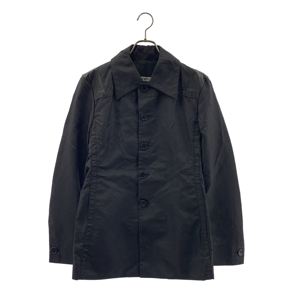DIRK BIKKEMBERGS / 다크 비켄버그 | 나일론 가죽 숄더 하프 코트 | 46 | 남성