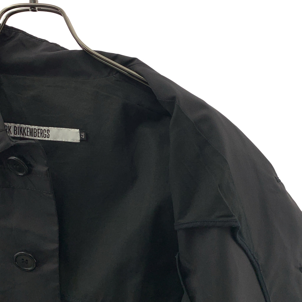 DIRK BIKKEMBERGS / 다크 비켄버그 | 나일론 가죽 숄더 하프 코트 | 46 | 남성